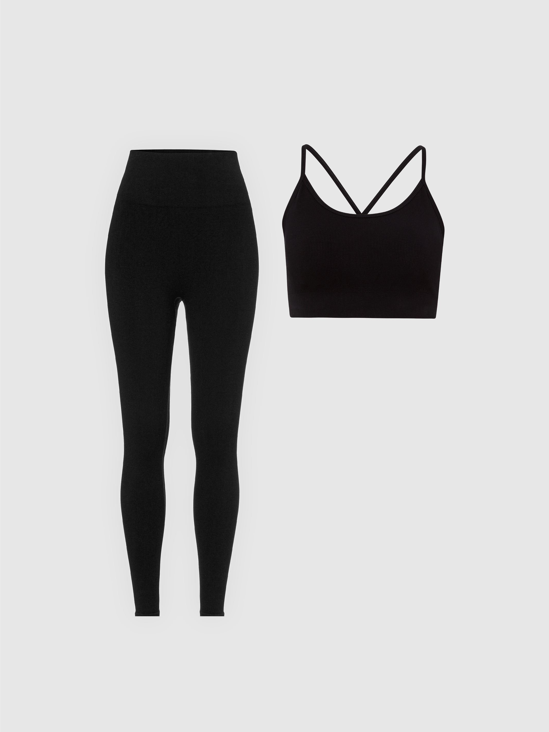 Le set Form brassière et legging Rib sans couture