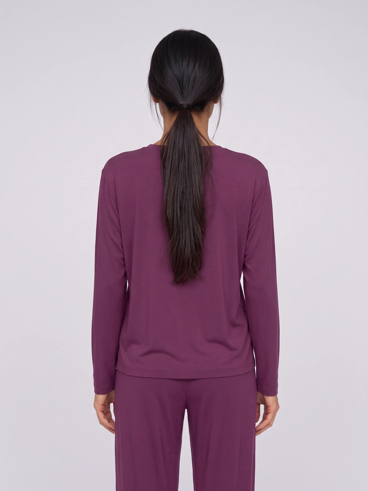 Ensemble pyjama Floorence mauve lie-de-vin
