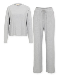 Ensemble de pyjama Floorence gris clair chiné