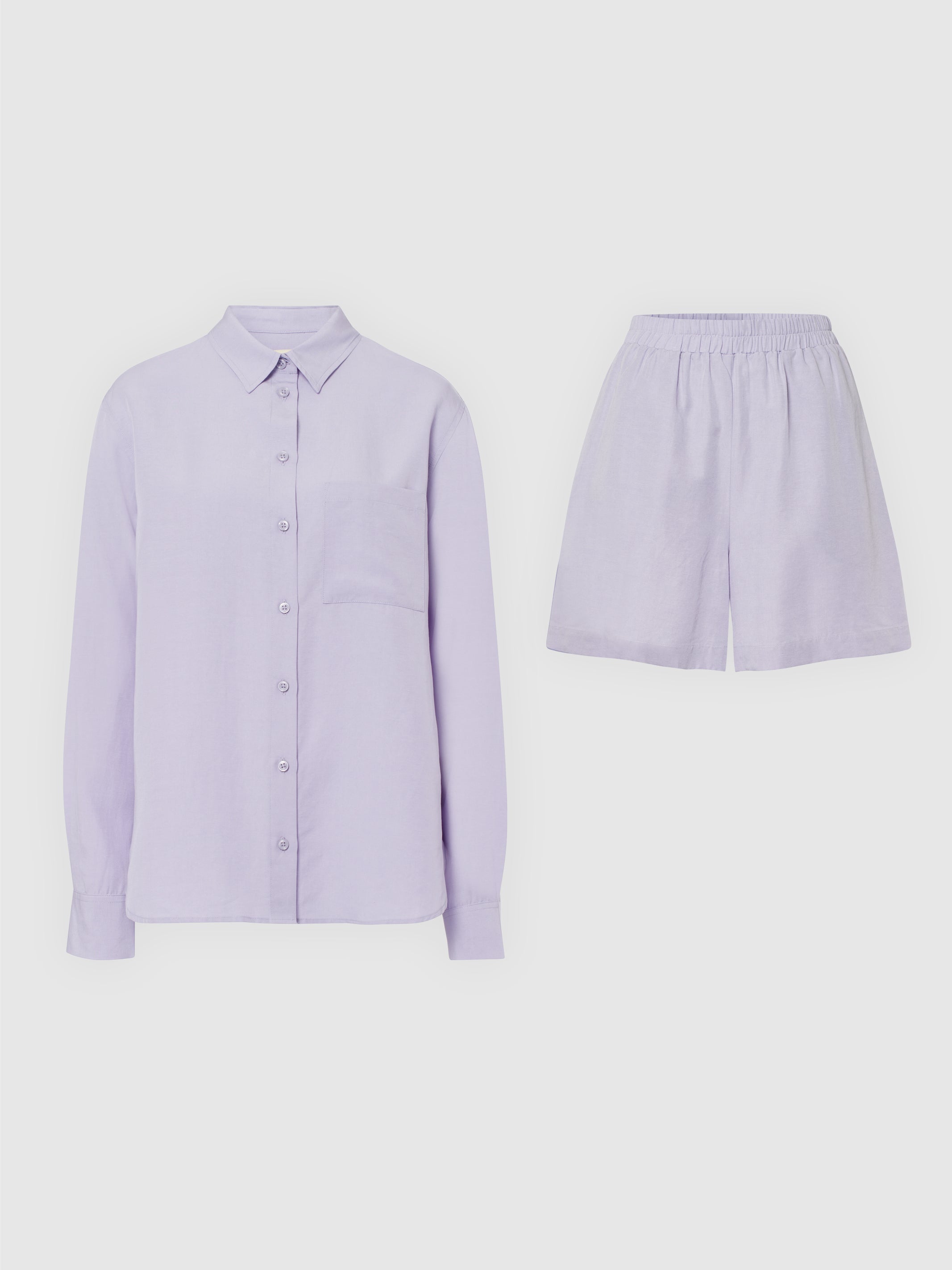 Le set Cooling short Ellie et chemise Hattie