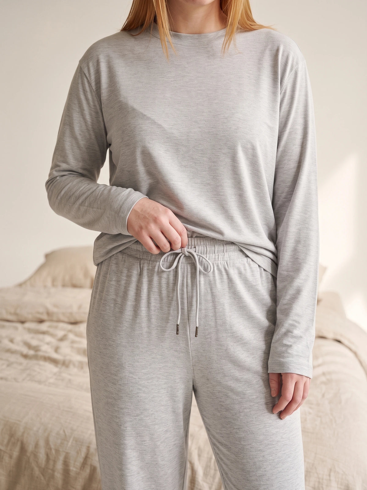 Ensemble de pyjama Floorence gris clair chiné