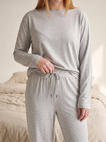 Ensemble de pyjama Floorence gris clair chiné