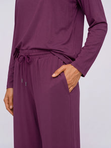 Ensemble pyjama Floorence mauve lie-de-vin