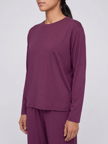 Ensemble pyjama Floorence mauve lie-de-vin