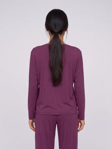 Ensemble pyjama Floorence mauve lie-de-vin